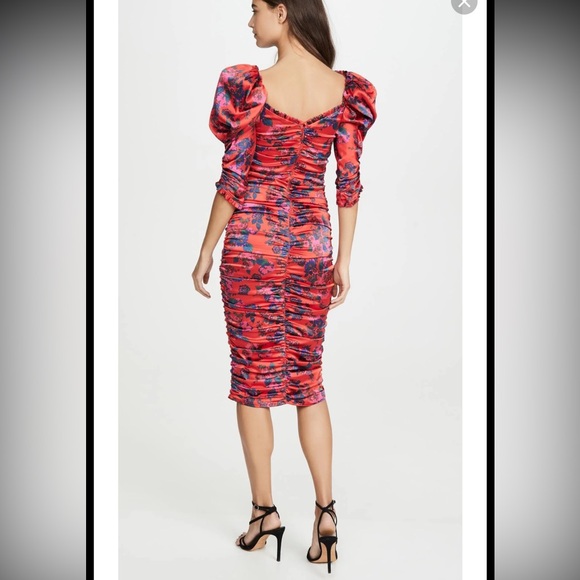 For Love and Lemons Monet Floral Midi Dress - Floral - Picture 7 of 9